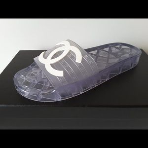 chanel transparent slippers
